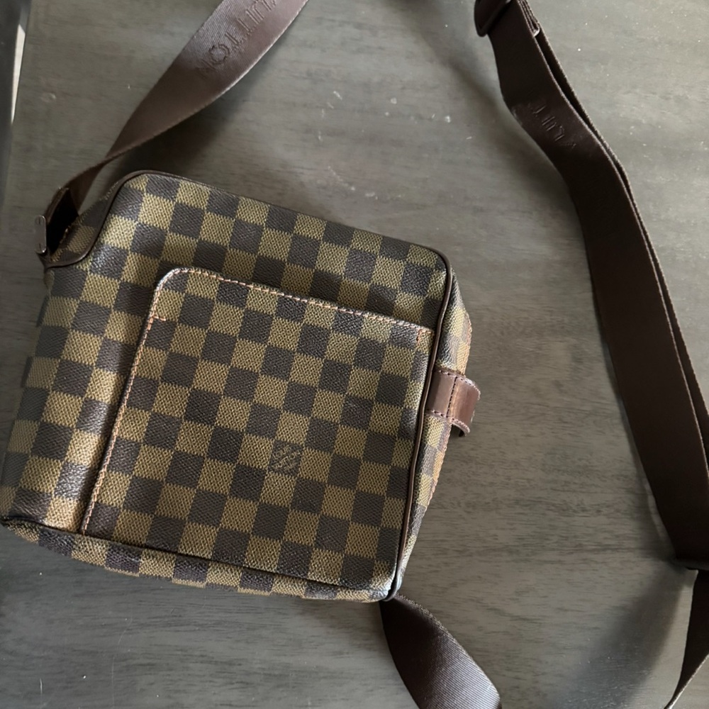 Louis Vuitton Brown Checkered Crossbody Bag